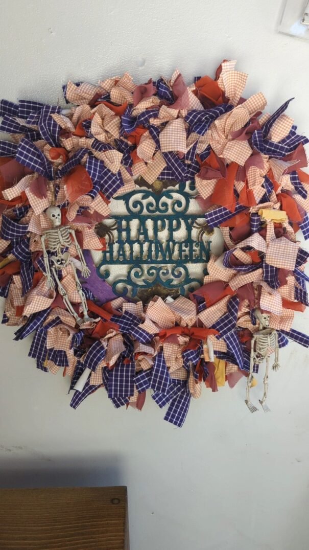 Halloween Skeleton Wreath