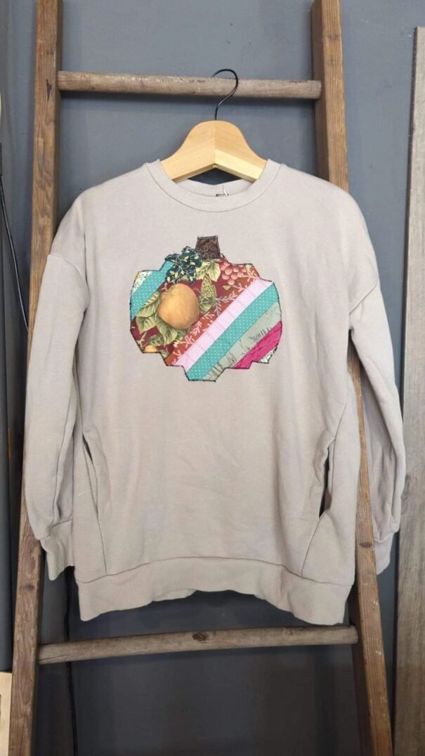 Quilted Pumpkin Sweatshirt