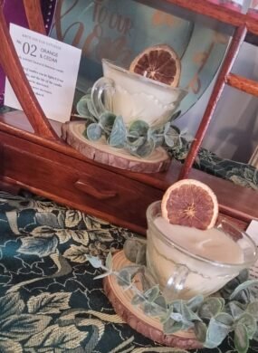 No. 2 Orange & Cedar Positivitea Candle Set