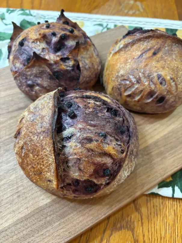 Lemon Blueberry Mini Sourdough Loaf